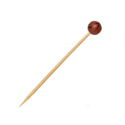 Packnwood FHC - 1 000Pcs - Pique bambou avec une extrémité décor basketball   H120mm - Bambou 210BBBASK12_0