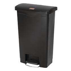 Poubelle à pédale frontale Rubbermaid Slim Jim noire 50L - noir GAGL028_0