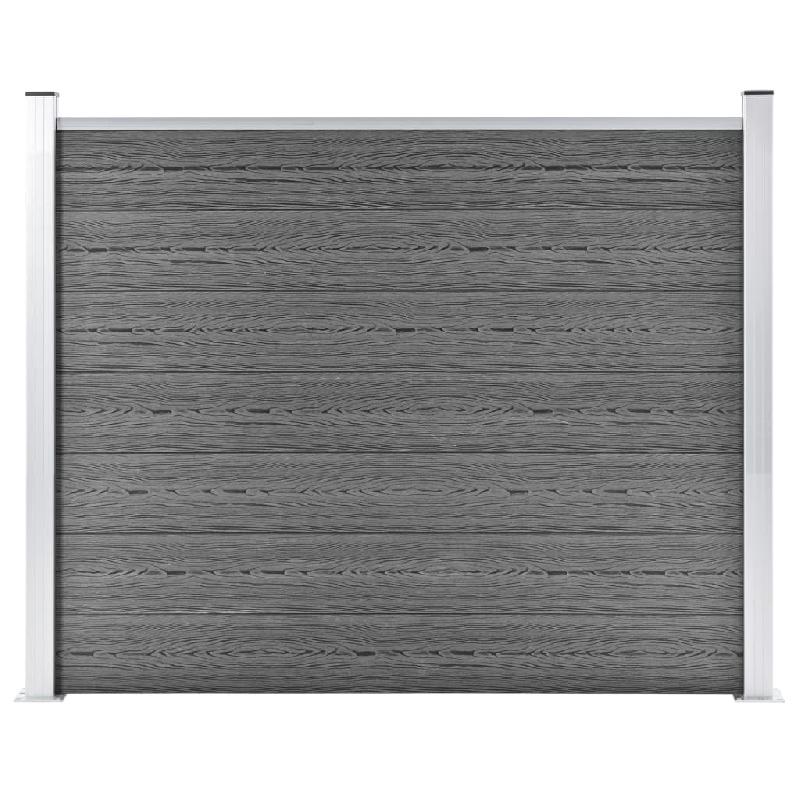 Vidaxl panneau de clôture wpc 180x146 cm gris 148982_0