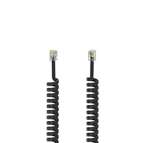Hama téléphone analogique - câble de raccordement RJ10 mâle 4P4C - 1,5 m - noir_0