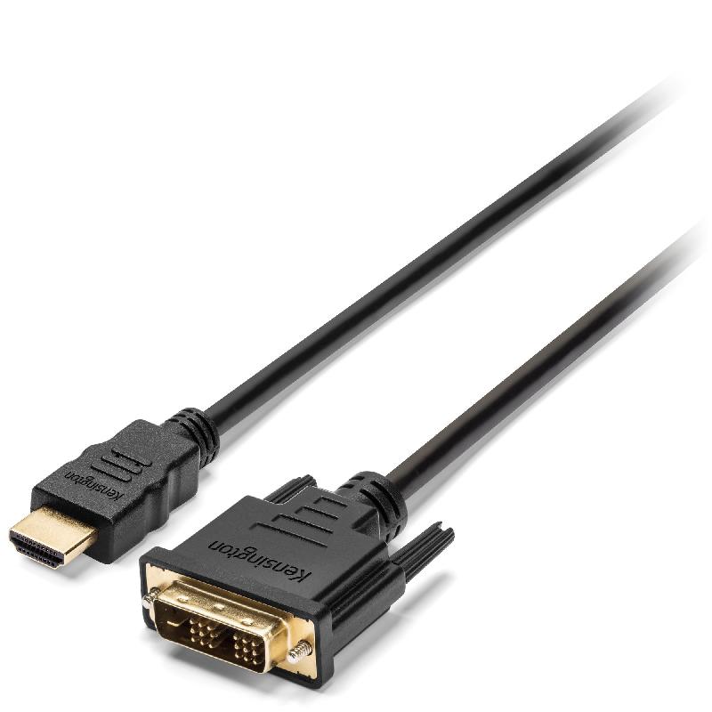 Kensington K33022WW - Adaptateur HDMI vers DVI-D avec connecteurs plaqué or, compatible stations d'accueil_0