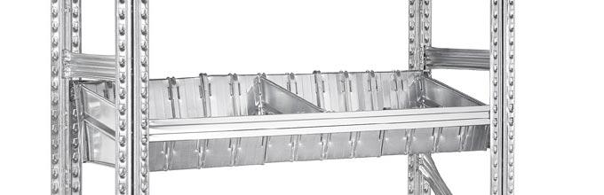 Bac modulaire avec séparateur l.1200 x p.400 mm_0