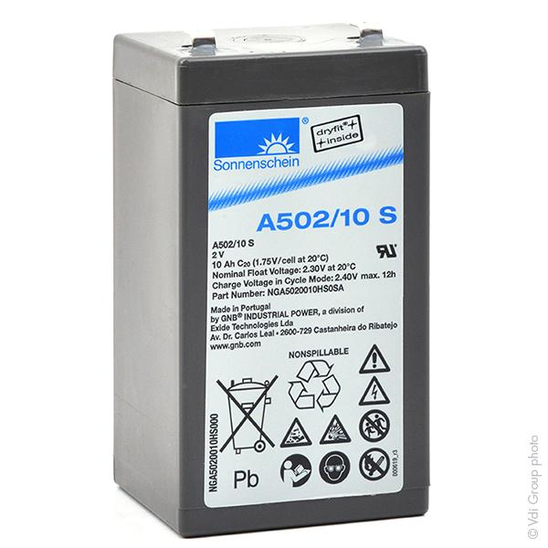 BATTERIE PLOMB ETANCHE GEL A502/10S 2V 10AH F4.8_0