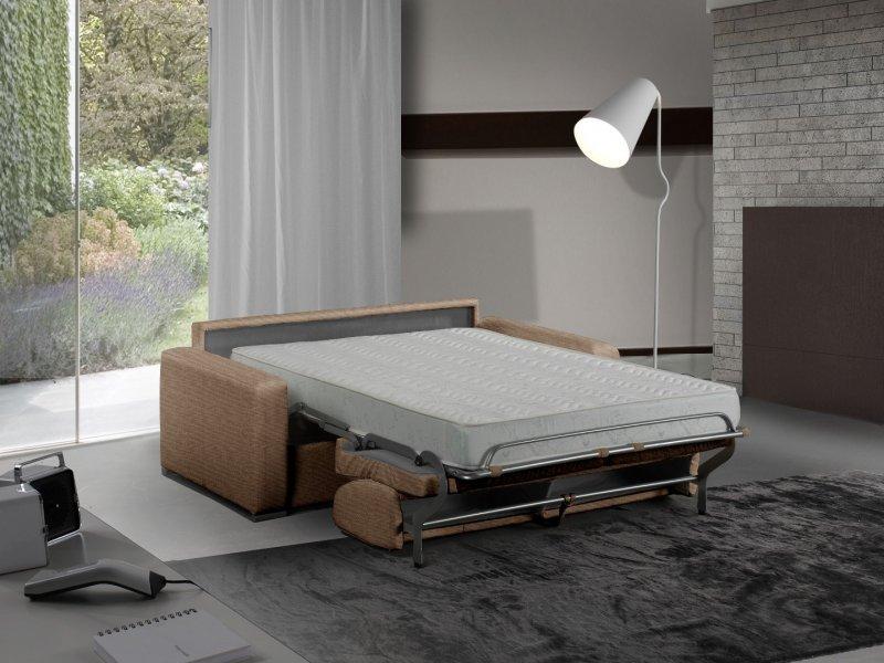 CANAPÉ LIT 3 PLACES MASTER CONVERTIBLE EXPRESS 140 CM TWEED CROSS TAUPE MATELAS 18 CM INCLUS_0