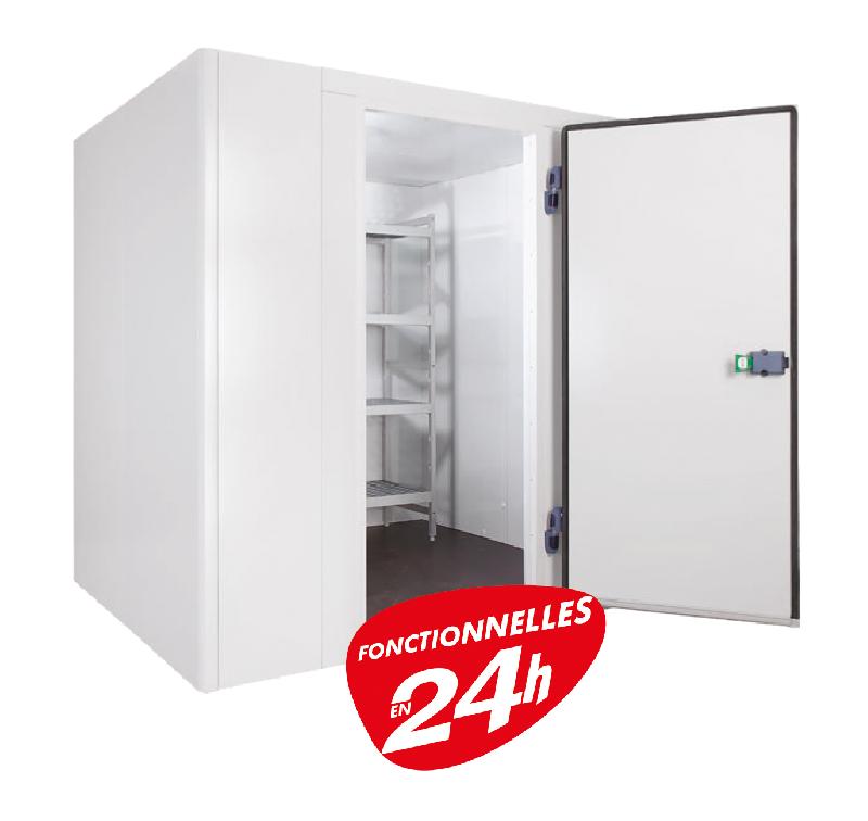 Chambre froide positive complete 880 x 1640 mm + groupe frigo + rayonnages prof. 360 mm - long. 1317 mm - r3c01 - CP013_0