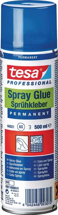 Colle pulvérisable permanent TESA 60021 - transparent, 500 ml en bombe aérosol_0