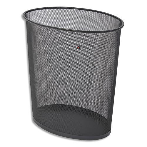 CORBEILLE A PAPIER EN METAL ALBA MESH 40 LITRES - 48X50X34 CM - COLORIS NOIR