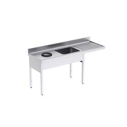 Distform Plonge Inox avec Bâti et Espace pour Lave Vaisselle   1800 x 600 - 0698142890520_0