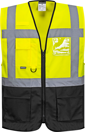 Gilet executive warsaw jaune noir c476, l_0