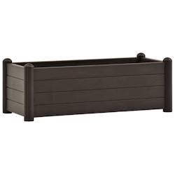 Helloshop26 - Jardinière lit surélevé plantes fleurs jardin PP moka 100 x 43 x 35 cm 02_0001226 - 3000075961531_0
