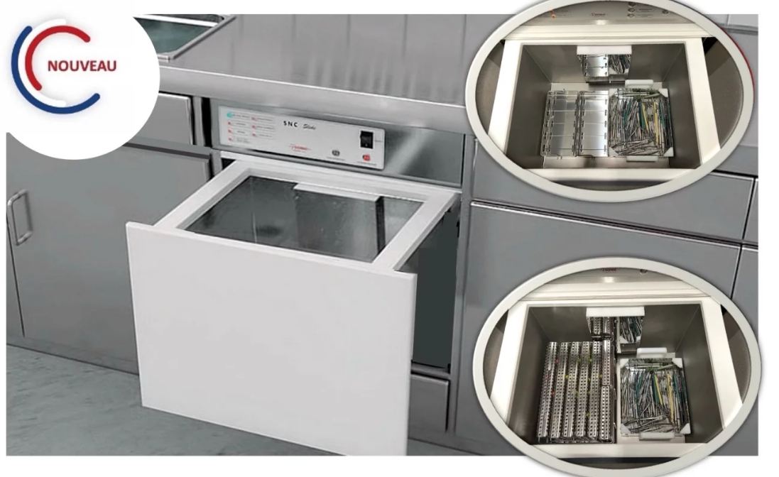 Laveur automatique à ultrasons SNC Slide 30 K7 - Modèle tiroir incorporable sous plan de travail vrac/cassettes - Gamasonic_0