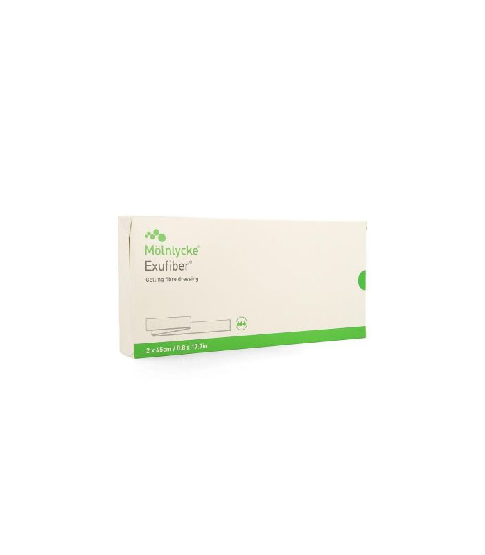 Mèches Exufiber Molnlycke 2.5 x 40 cm - boîte de 16 - Compresse mèche spécifique avec technologie Hydrolock®_0