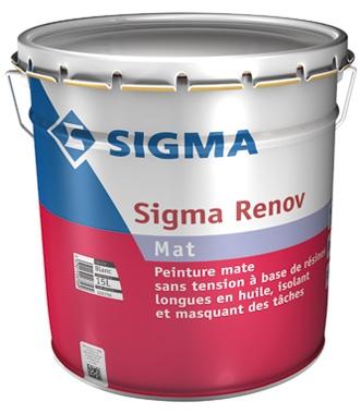 Peinture mate Sigma Renov - isolant et masquant les taches - 3L & 15L_0