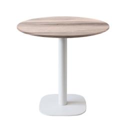 Restootab - Table Ø70cm - modèle Round blanc chêne tages - marron TB-ROU1-R70M-TAGES_0