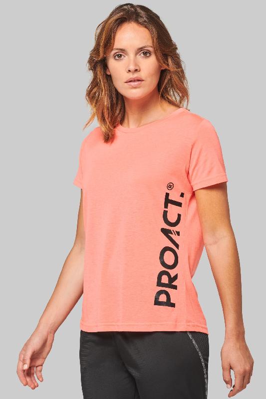 T-shirt triblend sport femme - Réf : PA4021 - Polyester, coton et viscose - Traitement antiboulochage - Marque Proact_0
