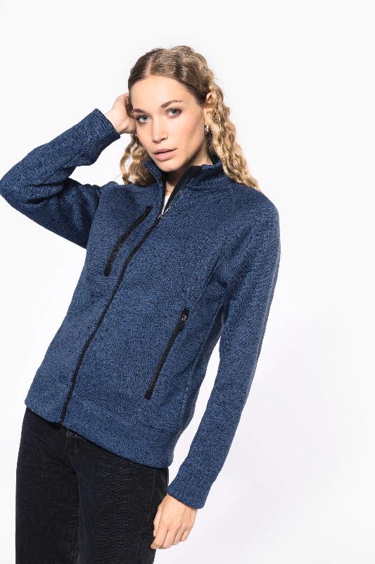 Veste zippée chinée femme - Réf: K9107 - Kariban - Tricot intérieur gratté - 345 g/m²_0