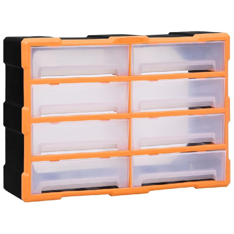 Vidaxl organisateur multi-tiroirs avec 8 grands tiroirs 52x16x37 cm 149599_0