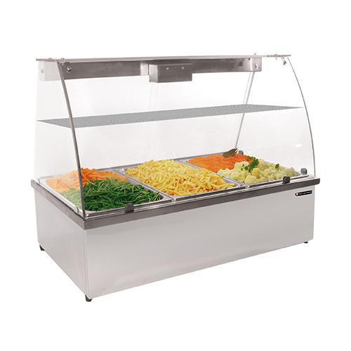 Vitrine bain-marie a poser 2xgn1/1 bombée - VC2_0