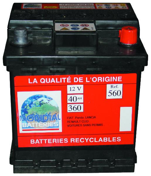 BATTERIE HUMIDE 40AH +D 175X175X190