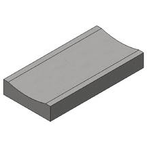 Bordure de voirie CC2 béton classe U+B - longueur 1m - gris naturel_0