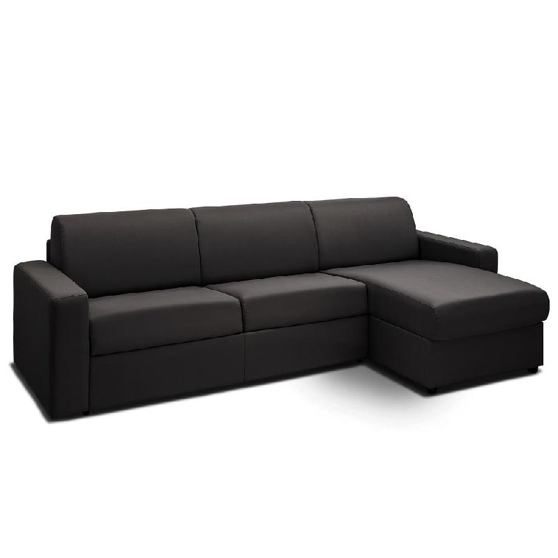 Canapé d'angle convertible express Midnight - Gris graphite - Couchage 140x197 cm - Matelas 16 cm - Fabrication italienne_0