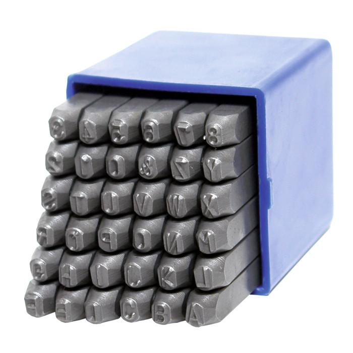 Chiffres et lettres à frapper 4 mm 36 pièces_0
