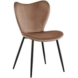 CLP Chaise de salle à manger Maika Marron/Velours - marron textile 326361_0