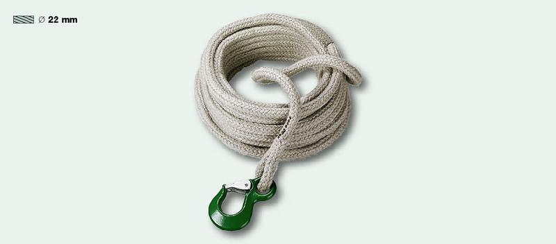 Corde pour élévateur manual polypropylène tressage normal avec boucle épissée et crochet sika_0