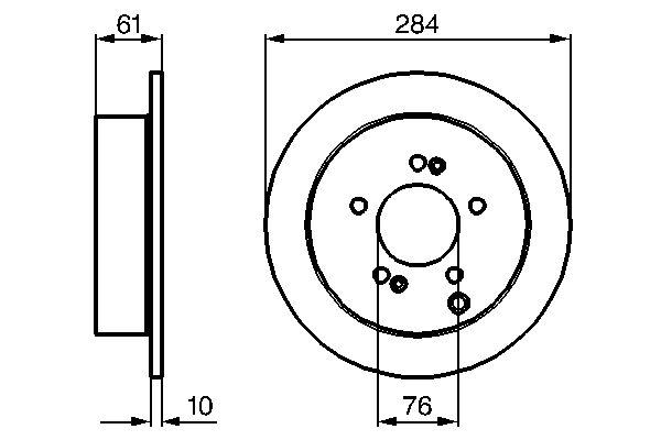 Disque de frein Bosch 0986479C61 - boîte de 2 disques - arrière - type plein_0