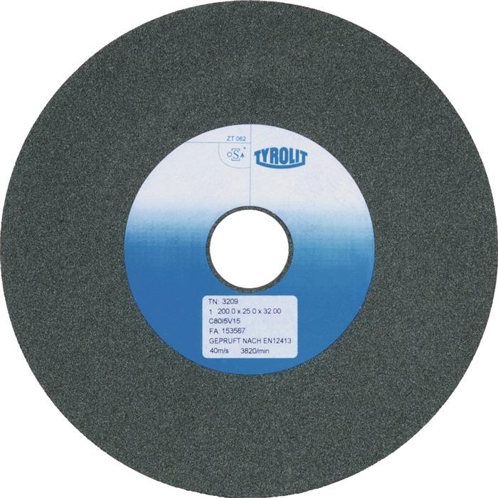 Disque pour tourets à meuler - D.150xB20x32 mm - Carbure de silicium TYROLIT - 80 grains_0