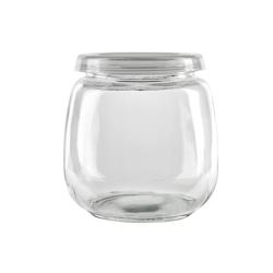 FHC - 60Pcs - Bocal en verre sphérique avec couvercle plastique PP à clipser - H87mm 300ml - transparent verre FHC294VYOD300_0