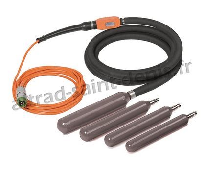 Aiguille vibrante haute fréquence H10-077 - 42 V - Basse tension - Intensité 6 à 14 A - Câble 10 m - Flexible 5 à 8 m_0