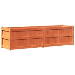 Helloshop26 - Jardinière bac lit surélevé plantes fleurs terrasse jardin cire 180 x 50 x 50 cm bois de pin massif marron 02_0038449 - 3000217676842_0