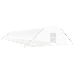 Helloshop26 - Serre tente abri plante fleur légumes avec cadre en acier 132 m² 22 x 6 x 2,85 m blanc 02_0044545 - 3000220213331_0