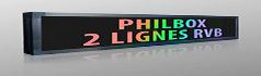 Journal lumineux à LED indoor semi-outdoor - 20 X 132 X 5 - PB10RVB-14 - pour commerce, vitrine, restaurant, école et grande surface_0