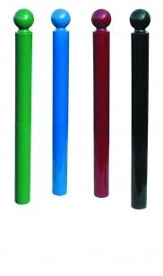 Potelet boule - acier Ø 76 et Ø 114 mm - hampe 1200 mm - finition peinte RAL_0