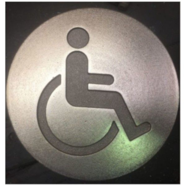Secure - Clou de voirie en bronze - logo PMR - Ø 120 mm - Réf. NG-AV-11 A_0