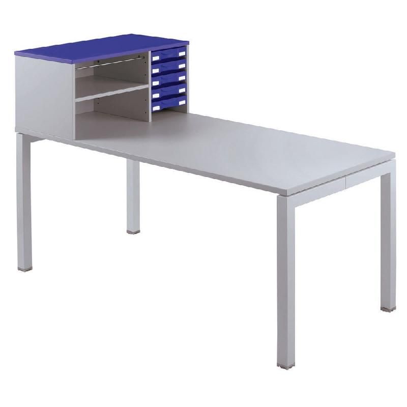 SURMEUBLE BUREAU ACTUAL - L. 41 X P. 80 X H. 38 CM - CORPS ALU - TOP PRUNE