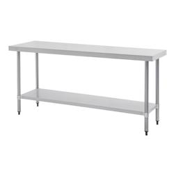 Table de préparation sans rebord en acier inoxydable Vogue 1800 x 600mm - UNT378_0