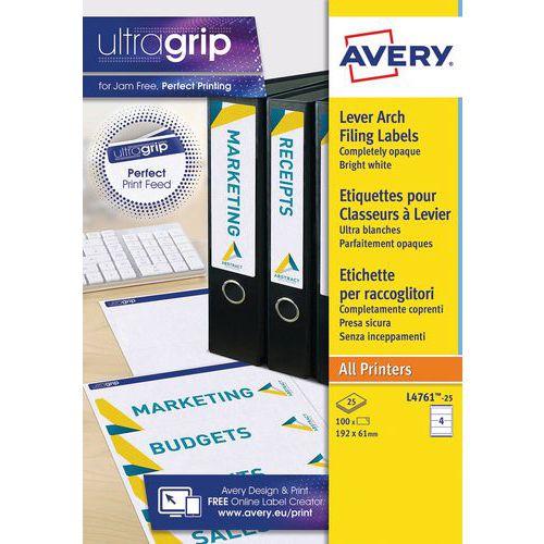 100 ETIQ CLASSEMENT 192X61MM 192X61MM BLANC - AVERY