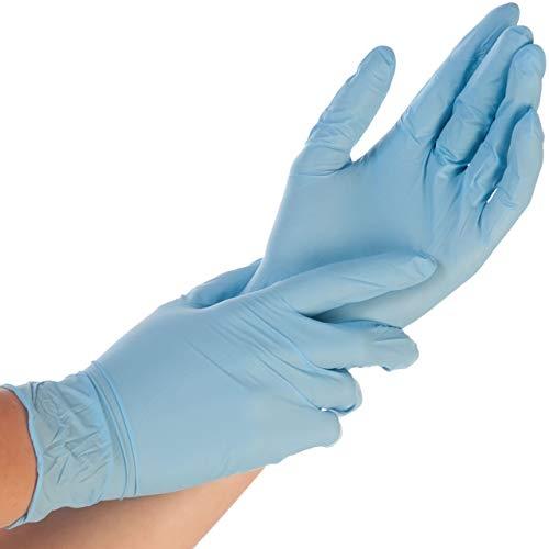 'FRANZ MENSCH 2701 NITRILE GANTS DE''SAFE LIGHT HYGO NORME, L, BLEU_0