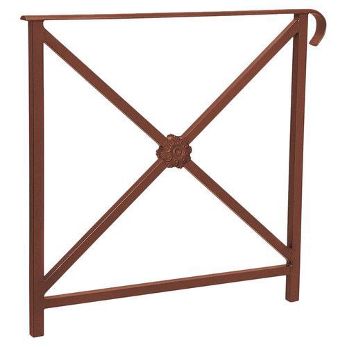 BARRIÈRE HÉRITAGE ROSACE 80 CM SIMPLE CROSSE - ASPECT CORTEN - PROCITY