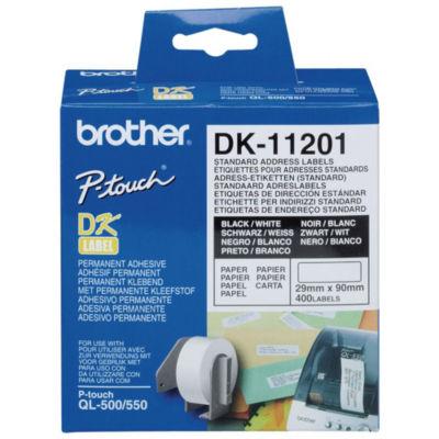 Brother Rouleaux d'étiquettes Brother - Adressage - Modèles DK11201  - pour imprimante QL - 400 étiquettes - rouleau 400 unités_0