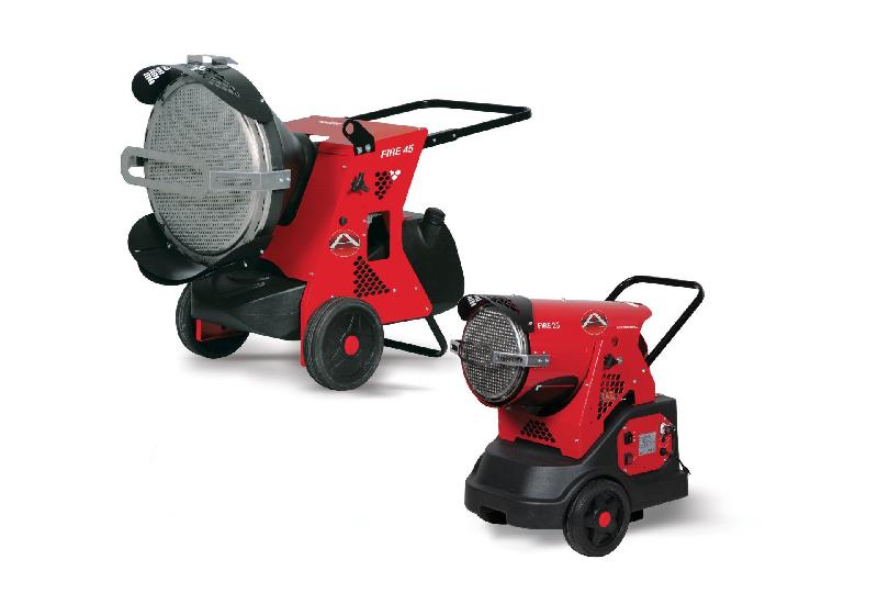 Chauffage radiant mobile au fioul - Gamme FIRE - 25 et 45 kW - Combustion indirecte_0