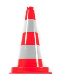 Cône de chantier temporaire - corps et embase en PVC - K5a - Hauteur 500 mm - 1,1 Kg_0