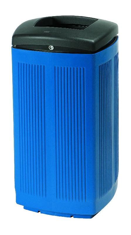 Corbeille Toscana - Polyéthylène HD - 60L - 5 couleurs - Anti-UV et anti-graffiti_0