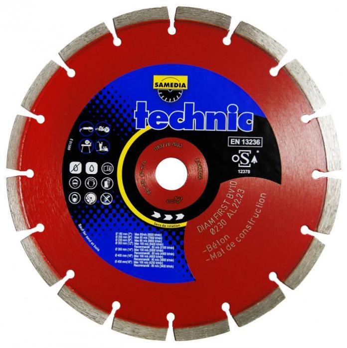 DISQUE DIAMANT BÉTON TECHNIC DIAM FIRST BV10