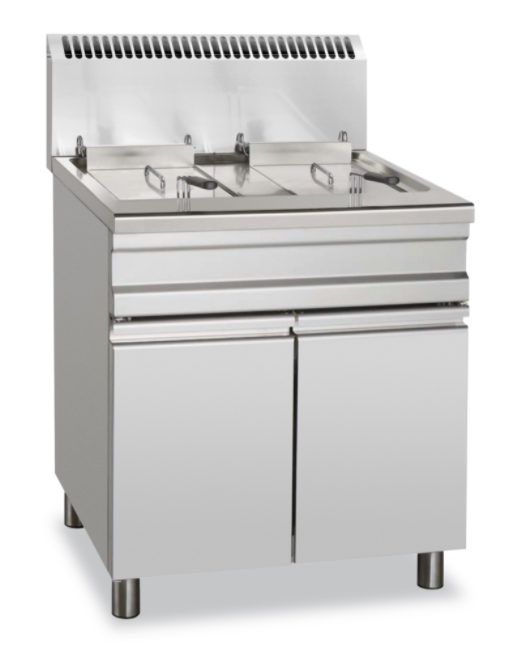 Friteuse professionnelle gaz - 2 cuves 14+14 L - GF15+15S - MBM Italie_0