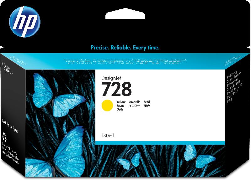 HP 728 cartouche d'encre DesignJet jaune 130 ml_0