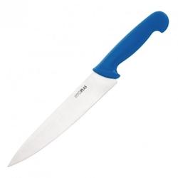 Hygiplas - Couteau professionnel de cuisine bleu 255 mm - Lame inox - Manche résistant au lave-vaisselle_0